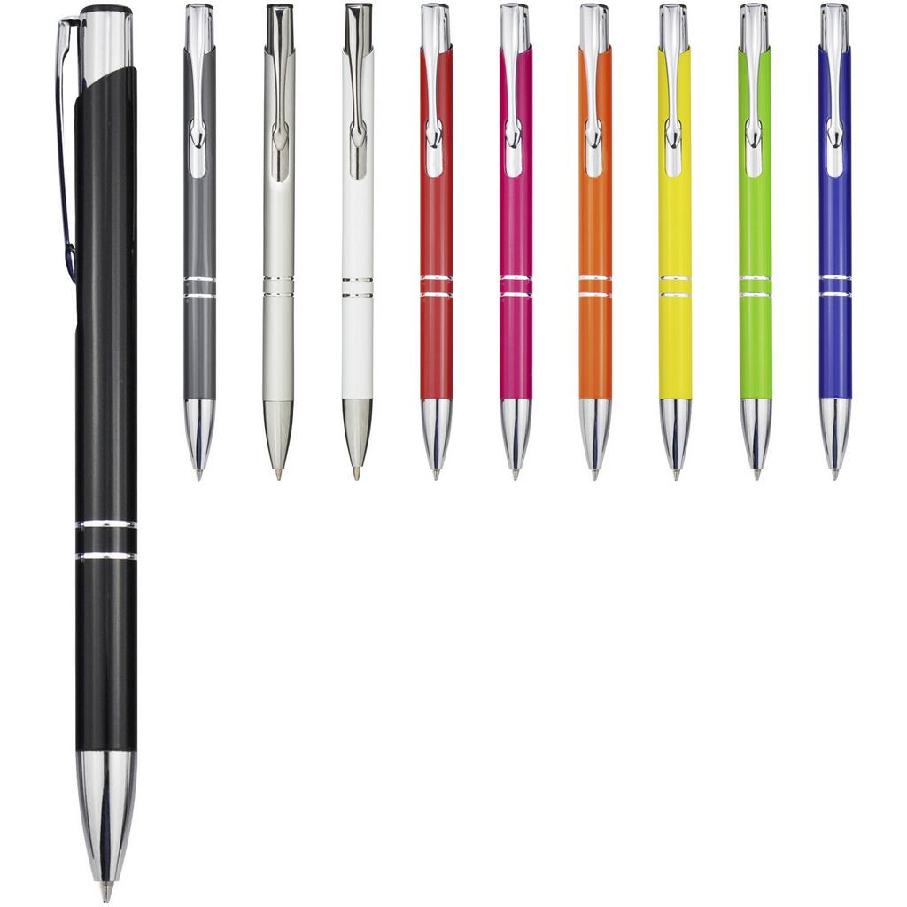 Moneta aluminium click ballpoint blue ink