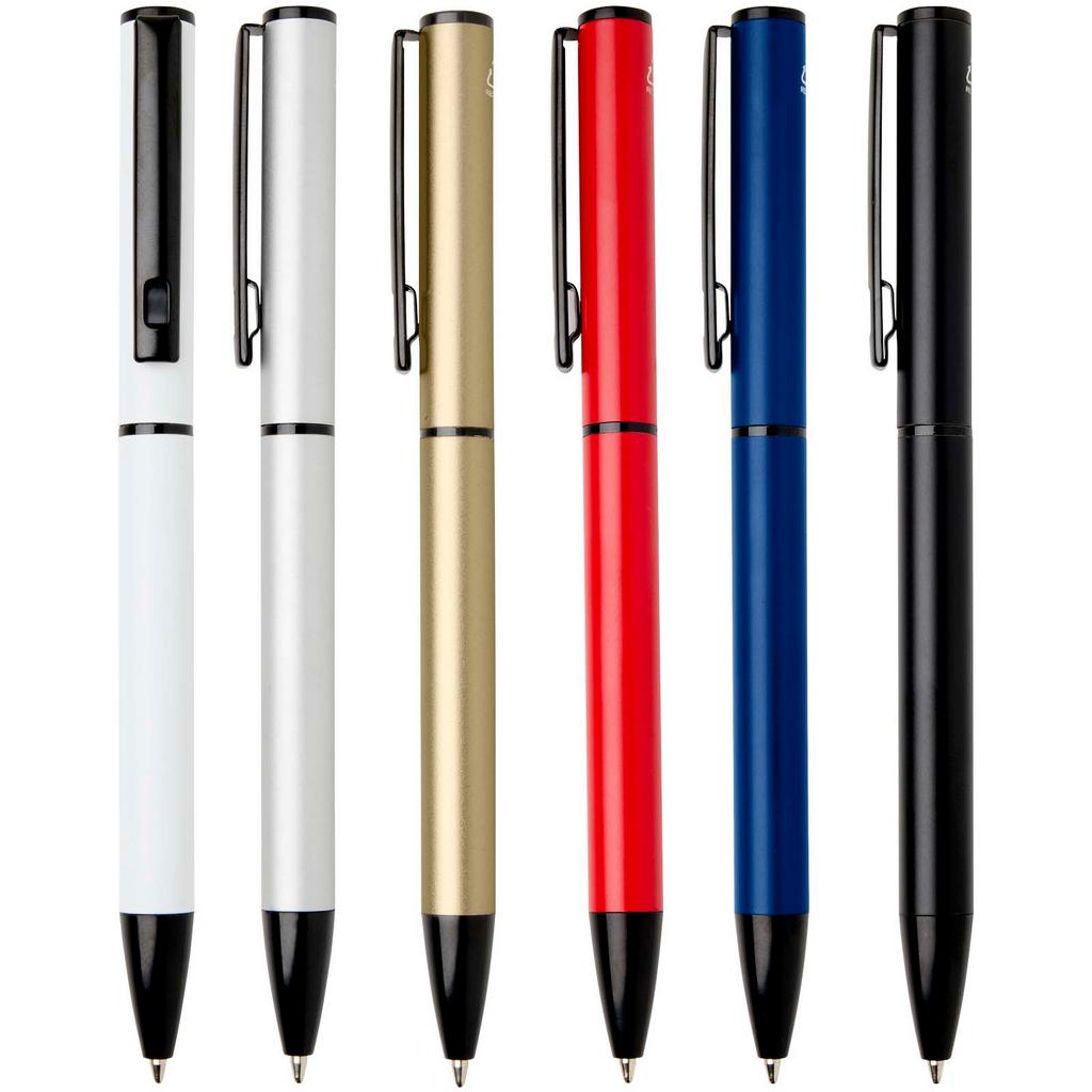 Verton recycled aluminium twist ballpoint blue ink
